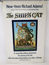 Richard Adams The Ship's Cat Watership Down Book Store Display Sign Standee VTG picture