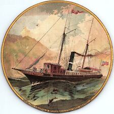 1880s DR G.G. GREEN'S STEAM YACHT ROUND AD TRADE CARD 40-190 picture