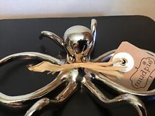 Hard-to-Find MUD PIE Shiny Metal OCTOPUS Art Sculpture Paperweight with Hang Tag picture