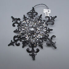 Katherines Collection Jewelled Black Large SNOWFLAKE - Set of Twelve picture