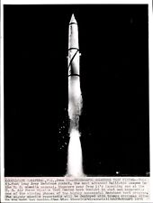 LD247 1958 AP Wire Photo SUCCESSFUL US ARMY REDSTONE ROCKET TEST FIRING MISSLE picture