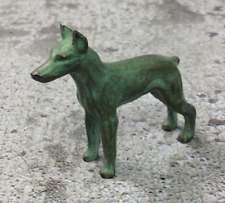 Small Bronze Doberman Pinscher Sculpture Dog Figure picture