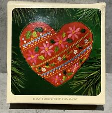 Hallmark 1983 Keepsake Ornament Embroidered Heart picture