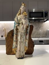 Eugenio Pattarino Madonna & Child Wall Mount  ENAMELED 13'' Sculpture Italy L-19 picture