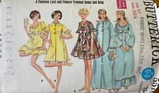 Vtg 60's Butterick 5518 Mini Maxi Robe & Nightgown sewing pattern sz 10 b32.5 picture
