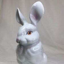 6.75” Vintage Bunny Rabbit Figurine, Mexico, Glazed Porcelain, Collectible❤️ picture