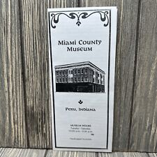 Vintage Miami County Museum Peru Indiana Brochure picture