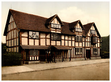England. Stratford-on-Avon. Shakespeare's Birthplace.  Vintage Photochrome by  picture