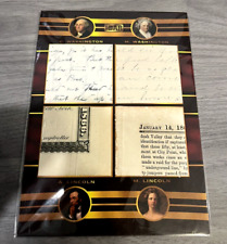 Quad Jumbo HANDWRITING RELIC WASHINGTON, LINCOLN and FIRST LADIES OWN HISTORY picture