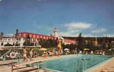 Tadoussac Quebec Canada, Hotel Tadoussac Pool Swimmers, Vintage Postcard picture