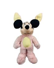 Disney Store Easter Bunny Pink Mickie Mouse Stuffed Plush Toy picture