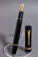 PARKER Fountain Pen DUOFOLD Black Nib X[EF] 18K-750 Vintage 