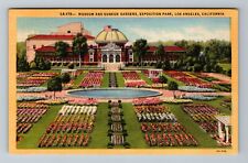 Los Angels CA-California, Museum & Sunken Gardens, Vintage Postcard picture