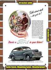 Metal Sign - 1946 Ford Super Deluxe Tudor Sedan - 10x14 inches picture