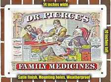 Metal Sign - 1874 Dr. Pierce's Family Medicines- 10x14 inches picture