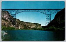 Perrine Memorial Bridge Twin Falls Jerome Counties Idaho Riverfront VNG Postcard picture