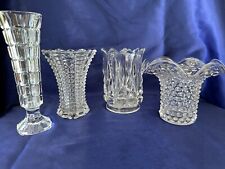 VINTAGE Crystal / Cut Glass Bud Vases | Mismatched set of 4 picture