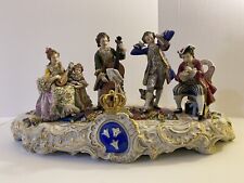 Antique Victorian Sitzendorf  Dresdin Lace 5 Figures Musical  Centerpiece picture