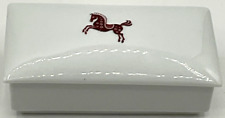 Vintage Rosenthal Selb-Plossberg Germany Porcelain Trinket Box Lid Red Horse picture
