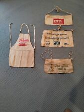 Vintage Lot Of  4  Advertising / Hardware Store Nail Aprons, Ohio & Others, GUC picture