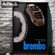 90's Authentic Official Brembo Brake Ad Poster, calipers kit 6pot 8pot pad cover picture