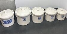 WOW Vintage Pfaltzgraff Yorktowne  1,2,3,4,cookies Stoneware Crock Canister Set picture
