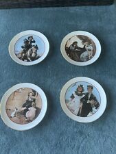 Lot of 4 Norman Rockwell Plates Collectable 6.5” Japan Fine Porcelain IMM picture