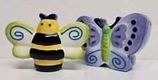 Bumblebee and Butterfly Salt and Pepper Shakers With Original  Stoppers picture