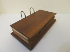 Vintage 1930s WEIS Manufacturing Oak Wood Desktop Ledger w Alphabetical Dividers picture