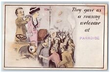 Paradise Wisconsin WI They Gave Us A Rousing Welcome People Scene c1920s Antique picture