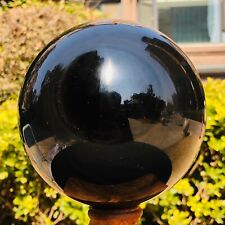 4.31LB  Natural Silver Black Obsidian Sphere Quartz Crystal Ball Healing picture
