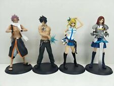 4pcs Fairy Tail Lucy Heartfilia Erza Scarlet Gray Fullbuster & Natsu Figures Set picture