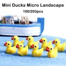 100/200 Pieces Mini Rubber Ducks Miniature Resin Ducks Yellow Tiny Duckies . picture