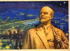 1962 Rare card Propaganda Communism Lenin Moral Code Vintage Greeting Postcard picture