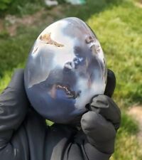 294g Natural Orca Agate Quartz Crystal Egg Mineral Specimen Healing picture