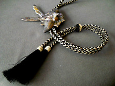 BALCIAR Southwestern Sterling Silver Bird Bolo tie & Braided Horse Hair Cord picture