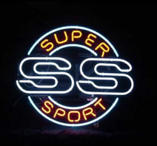 Super Sport Neon Sign Light Beer Bar Pub Real Glass Tube Wall Hanging 19x15 picture