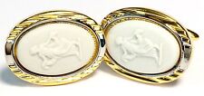 Wedgwood Jewelry:  Stamped, Authentic Wedgwood Cufflinks w/Jasperware Cameos picture