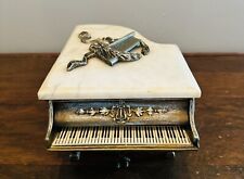 VINTAGE THORENS 1920'S BABY GRAND PIANO SWISS MUSIC BOX ALABASTER MARBLE  TOP picture