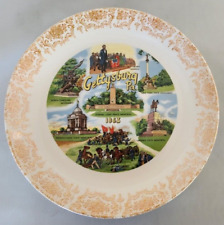 Homer Laughlin Vintage Gettysburg Pa. Souvenir Plate Battle of Gettysburg & More picture
