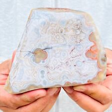 785g Natural Rare Amethyst Lace Agate Freeform Quartz Crystal Reiki Healing picture