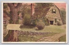 Vtg Post Card Cozy Cottage Scene D344 picture