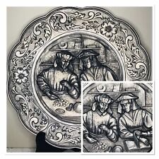 Rein Zinn German 1950 Pewter Wall Plate Exceptional Craftsmanship 890 Grams picture