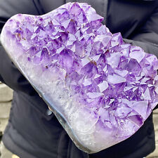 7.27LB Natural Amethyst geode quartz cluster crystal specimen energy healing picture