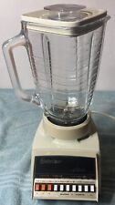 VINTAGE  OSTERIZER 10-SPEED GALAXY BLENDER MIXER TAN COLOR GLASS PITCHER WORKS. picture