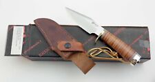 Vintage Blackjack Classic Trail guide Knife Leather Handle Sheath Rare NOS picture