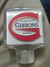 Vintage Gibbons Beer Tap Knob Handle Wilkes Barre PA New Old stock 5-in lucite picture
