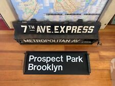 NYC SUBWAY ROLL SIGN PROSPECT PARK SLOPE FLATBUSH BROOKLYN MUSEUM BOTANIC GARDEN picture