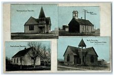 c1910's Churches At Las Animas Colorado CO Multiview Posted Antique Postcard picture
