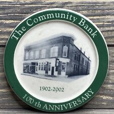 Vintage Community Bank 100th Anniversary 1902-2002 Ceramic Plate Coaster 5” picture